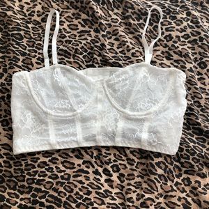 White lace bra
